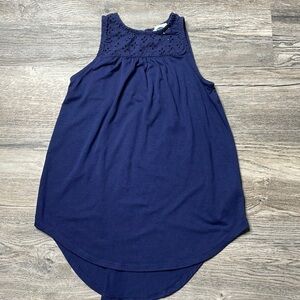 Old Navy Girls Navy Blue Tank with eyelet detail, size girls 8